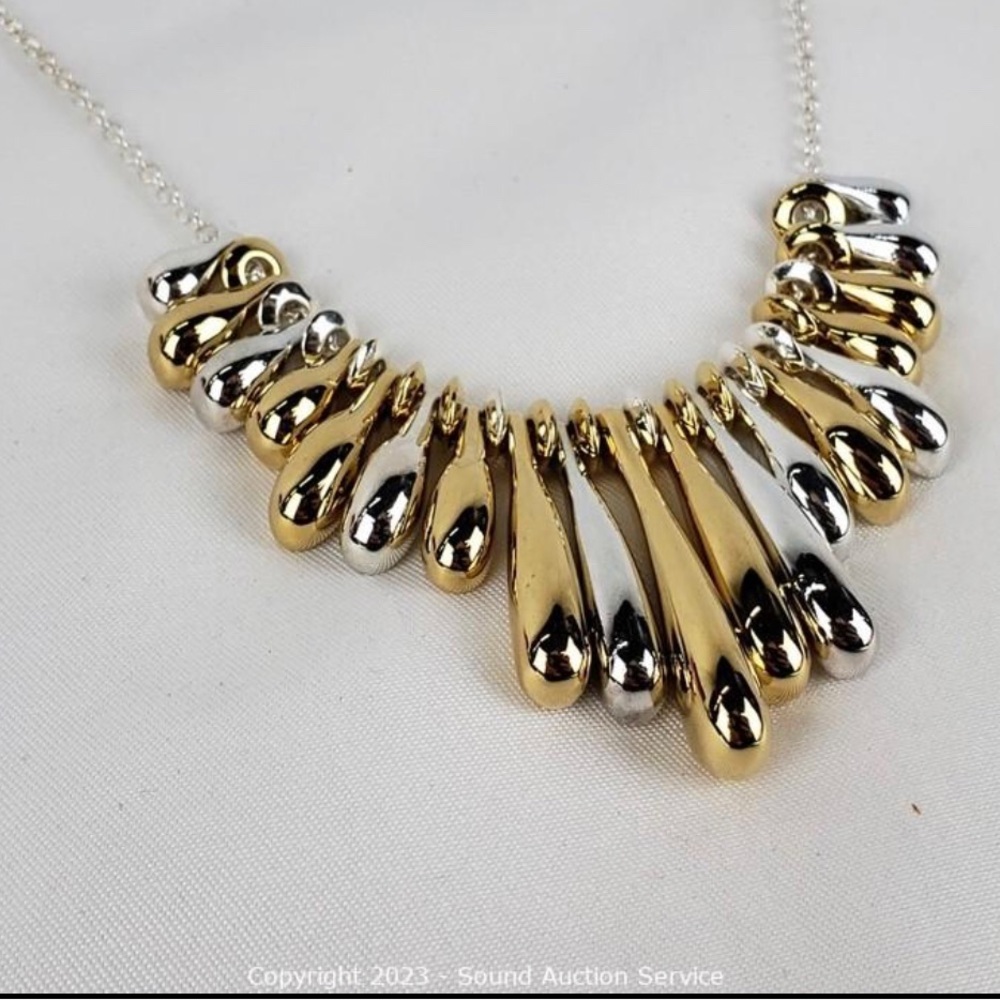 RobertLee Morris Studio Sterling Silver & Brass 17" NecklaceTW:52.5g.(SKU 202)